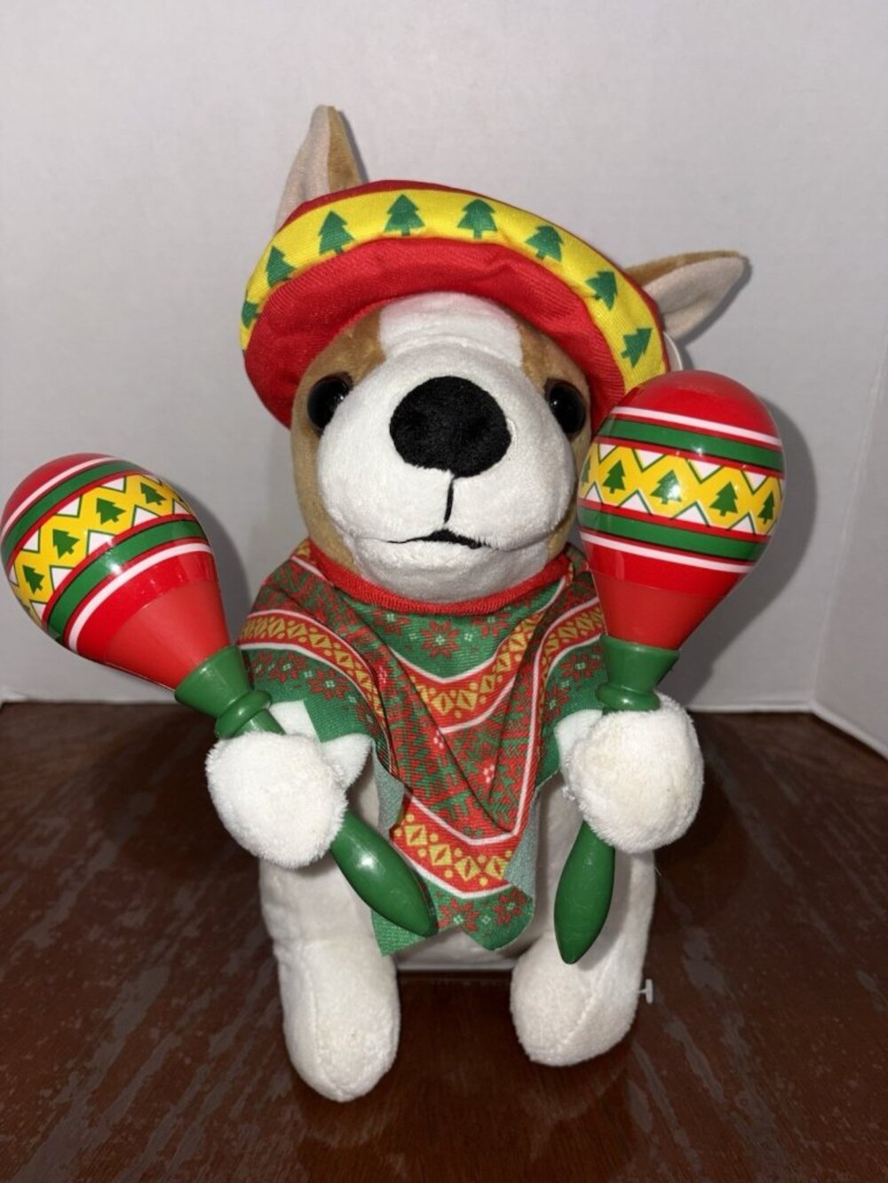 Animated 12” Mariachi Christmas Puppy Dog Chihuahua Singing La Macarena